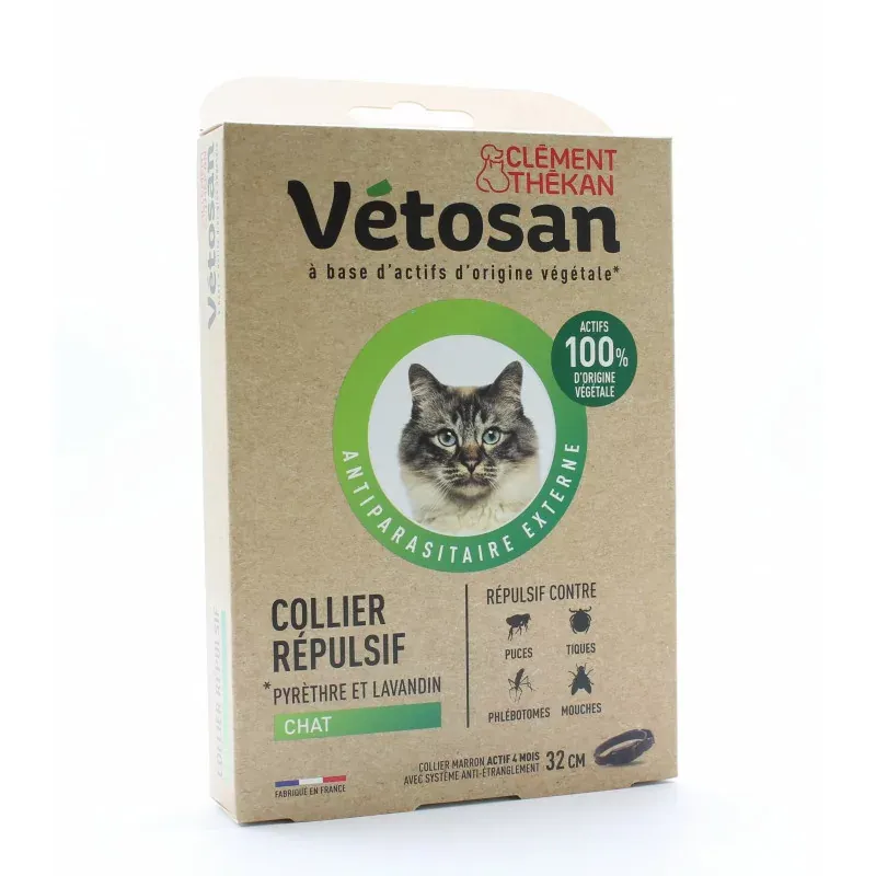 Vétosan Collier Répulsif Marron Chat 32cm