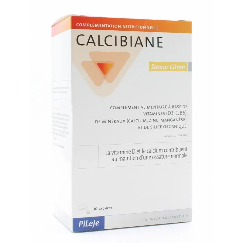 PiLeJe Calcibiane Saveur Citron 30 sachets