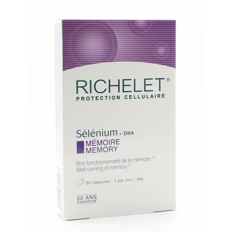 Richelet Sélénium+DHA Mémoire 30 capsulesUnivers Pharmacie