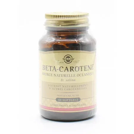 Solgar Bêta-carotène 7mg 60 softgels - Univers Pharmacie