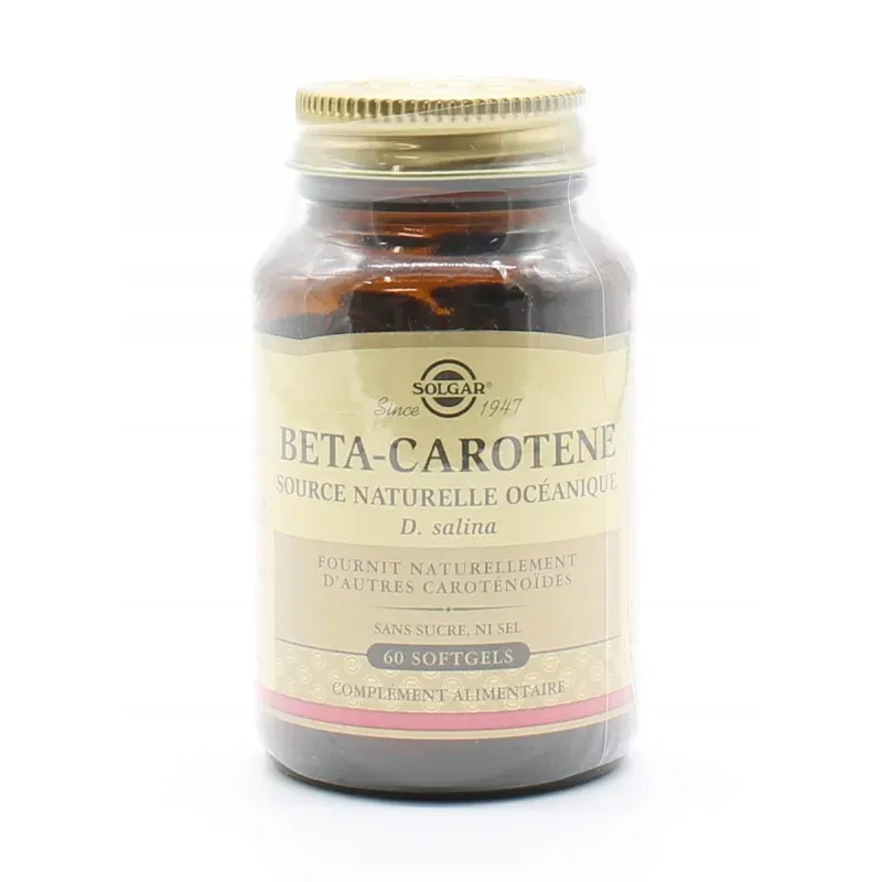 Solgar Bêta-carotène 7mg 60 softgels - Univers Pharmacie