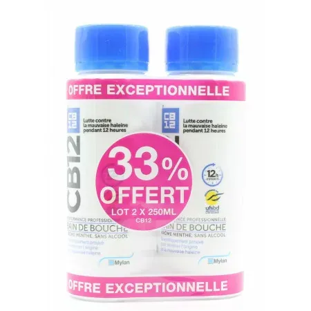CB12 Bain de Bouche Menthe 2X250ml