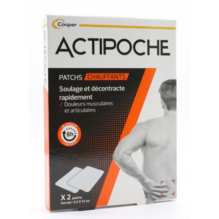 ActiPoche Patchs Chauffants 9,5X13cm X2