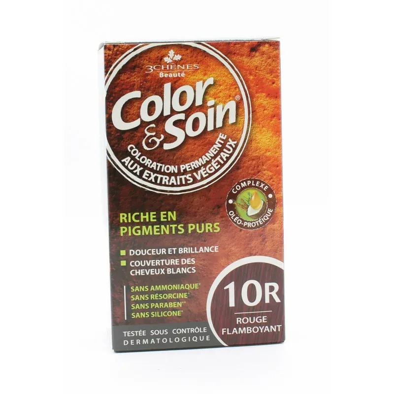 3 Chênes Color&Soin Coloration Permanente 10R Rouge Flamboyant