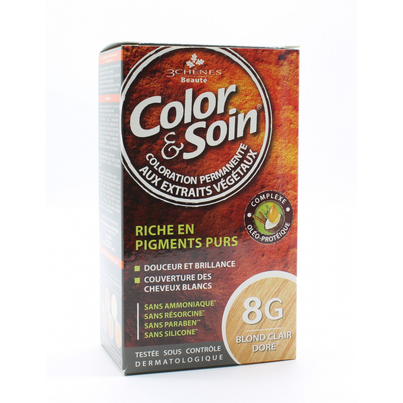 3 Chênes Color&Soin Coloration Permanente 8G Blond Clair Doré 3 Chênes Color&Soin Coloration Permanente 8G Blond Clair Doré
