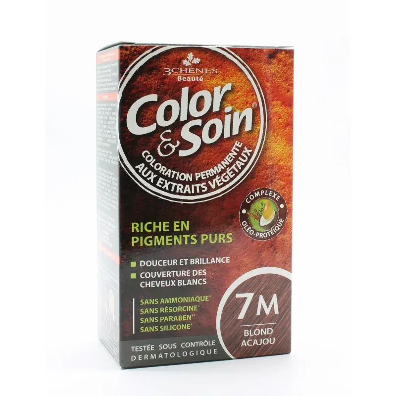 3 Chênes Color&Soin Coloration Permanente 7M Blond Acajou