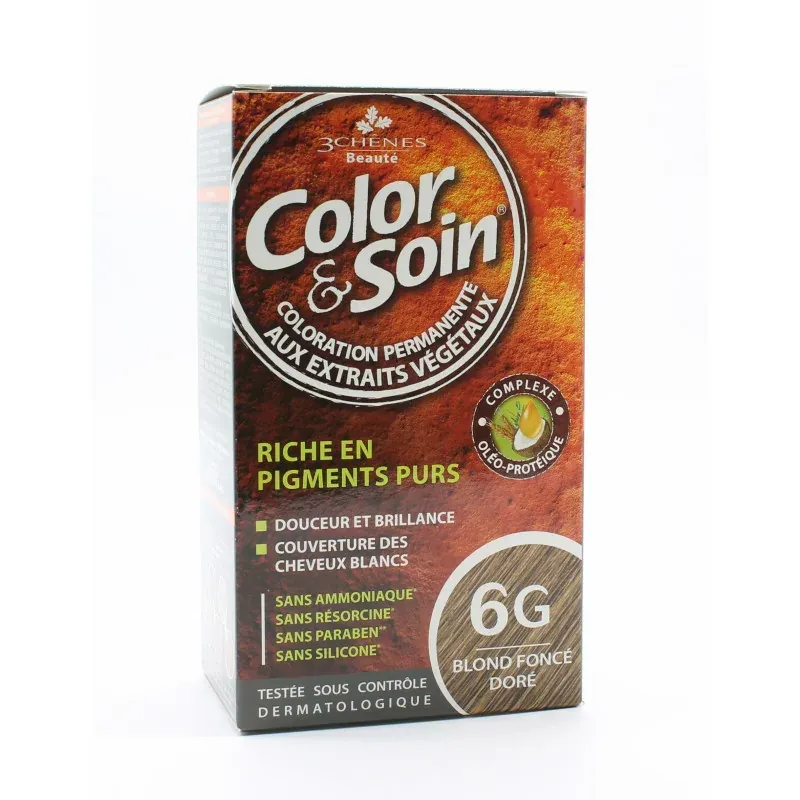3 Chênes Color&Soin Coloration Permanente 6G Blond Foncé Doré