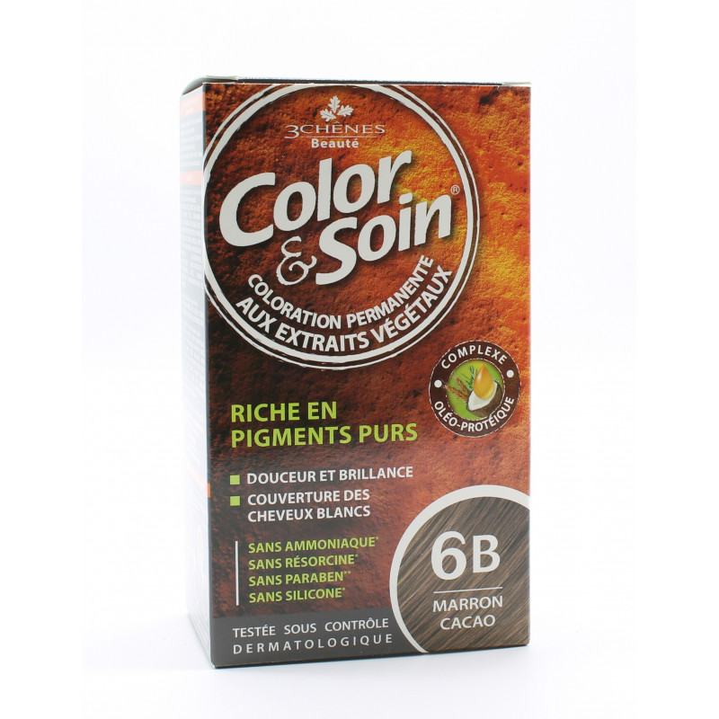 3 Chênes Color&Soin Coloration Permanente 6B Marron Cacao 3 Chênes Color&Soin Coloration Permanente 6B Marron Cacao