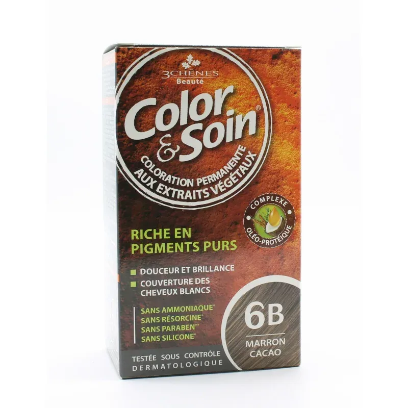 3 Chênes Color&Soin Coloration Permanente 6B Marron Cacao