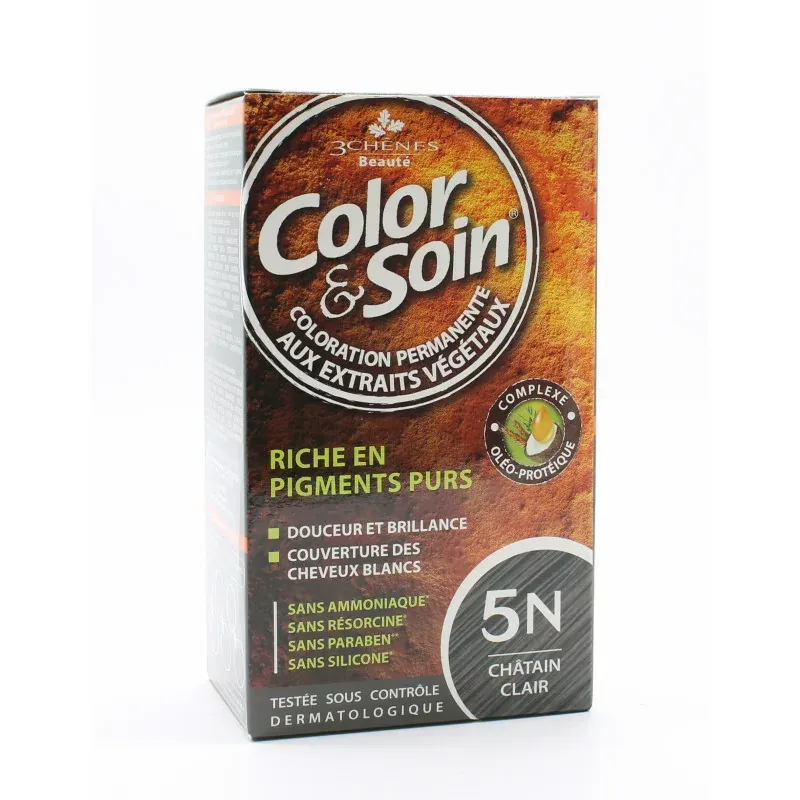 3 Chênes Color&Soin Coloration Permanente 5N Châtain Clair