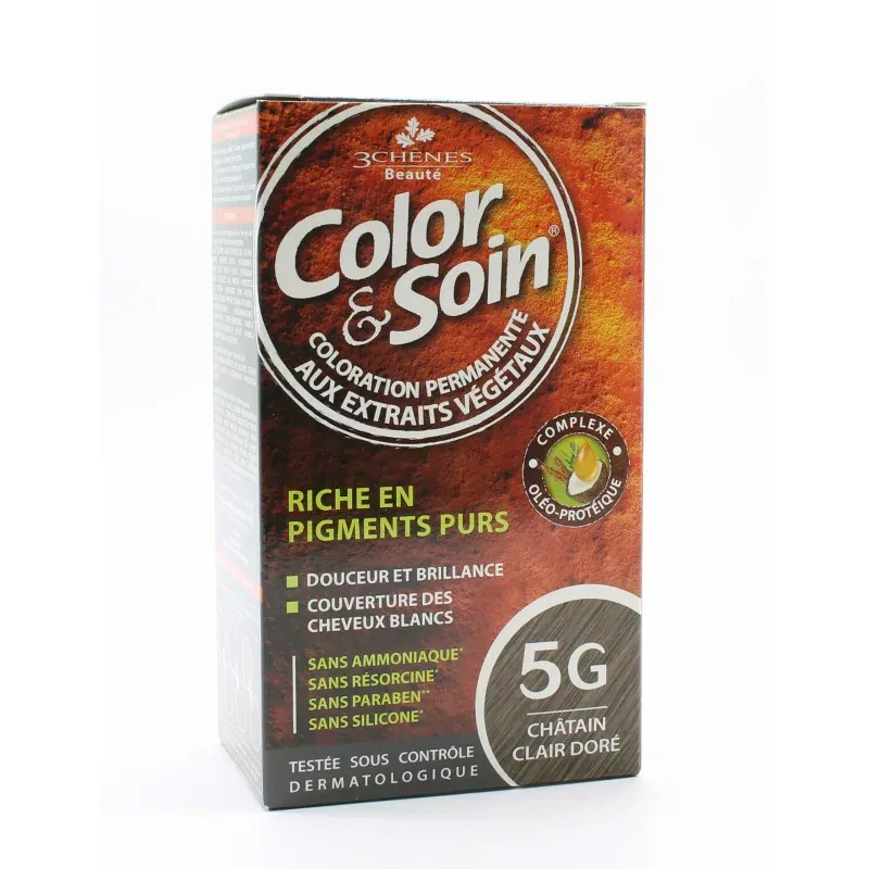 3 Chênes Color&Soin Coloration Permanente 5G Châtain Clair Doré