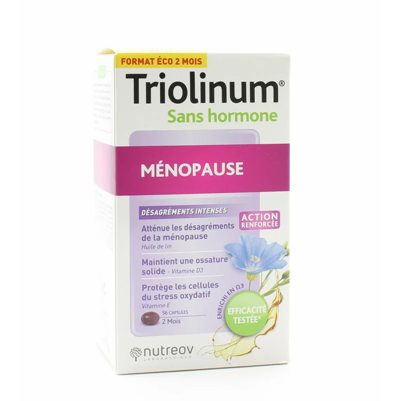 Triolinum Sans Hormone Ménopause 56 capsules