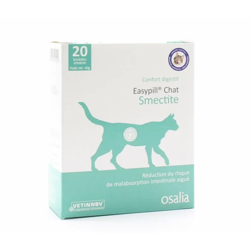 Easypill Chat Smectite Confort Digestif 20 boulettes