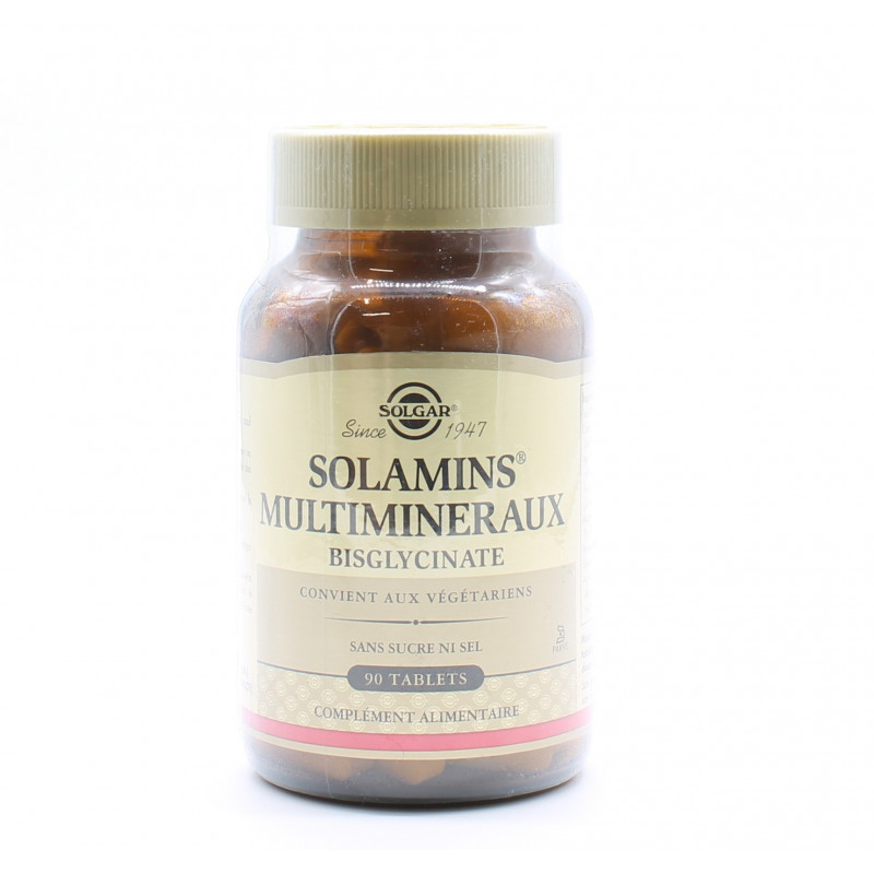 Solgar Solamins Multiminéraux Bisglycinate 90 tablets