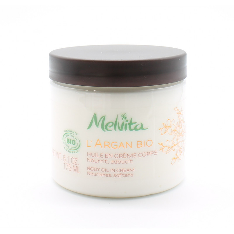 Melvita Bio Arganöl Körpercreme – 175 Ml, Für Trockene Haut, Mit Sonnenblumenöl & Bienenwachs