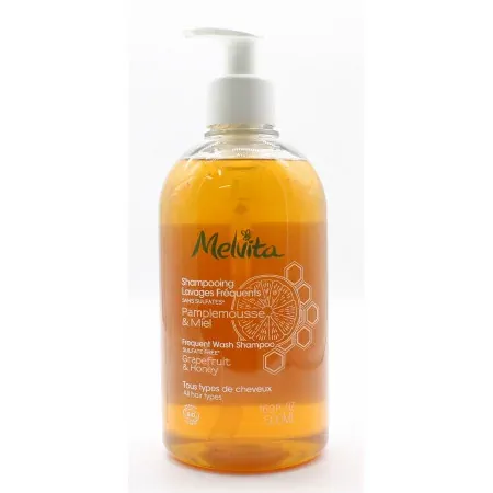 Melvita Shampooing Lavages Fréquents Pamplemousse & Miel Bio 500ml