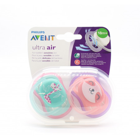 Philips Avent Ultra Air Sucette 18M+ Girafe X2 - Univers Pharmacie