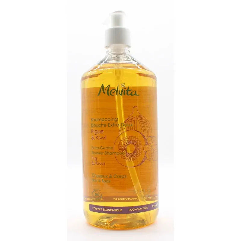 Melvita Shampooing Douche Extra-Doux Figue & Kiwi Bio 1L