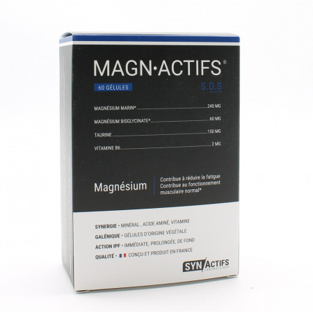 Sunactifs Magnactifs Magnésium Marin 60 gélules