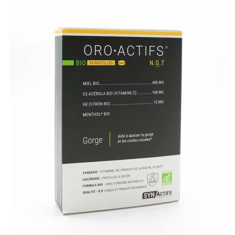 SynActif ORO ACTIFS Bio Gorge 24 pastilles SynActif ORO ACTIFS Bio Gorge 24 pastilles