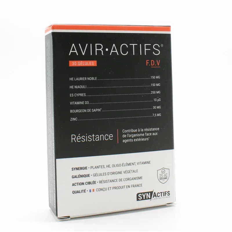 SynActif AVIR ACTIFS Résistance 30 gélules SynActif AVIR ACTIFS Résistance 30 gélules