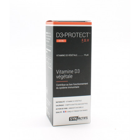 SynActif D3 Protect Vitamine D3 Végétale 20ml