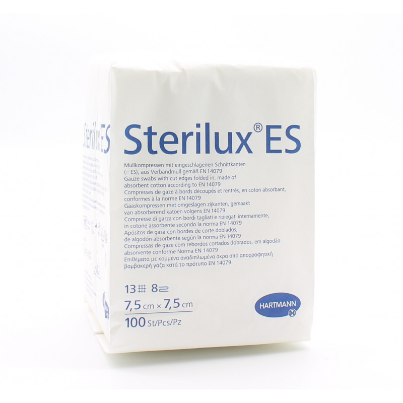 Hartmann Sterilux ES Compresses de gaze 7,5X7,5cm X100 Hartmann Sterilux ES Compresses de gaze 7,5X7,5cm X100