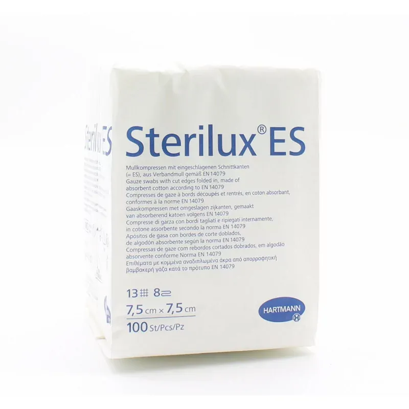 Hartmann Sterilux ES Compresses de gaze 7,5X7,5cm X100