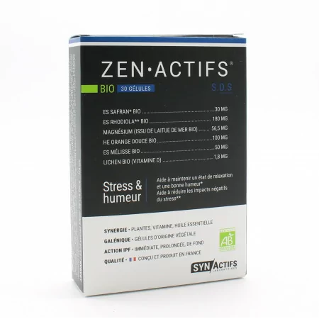 SynActifs ZenActifs Bio 30 gélules