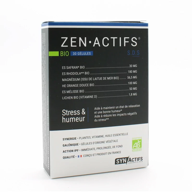 SynActifs ZenActifs Bio 30 gélules