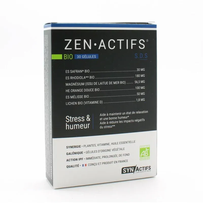 SynActifs ZenActifs Bio 30 gélules SynActifs ZenActifs Bio 30 gélules