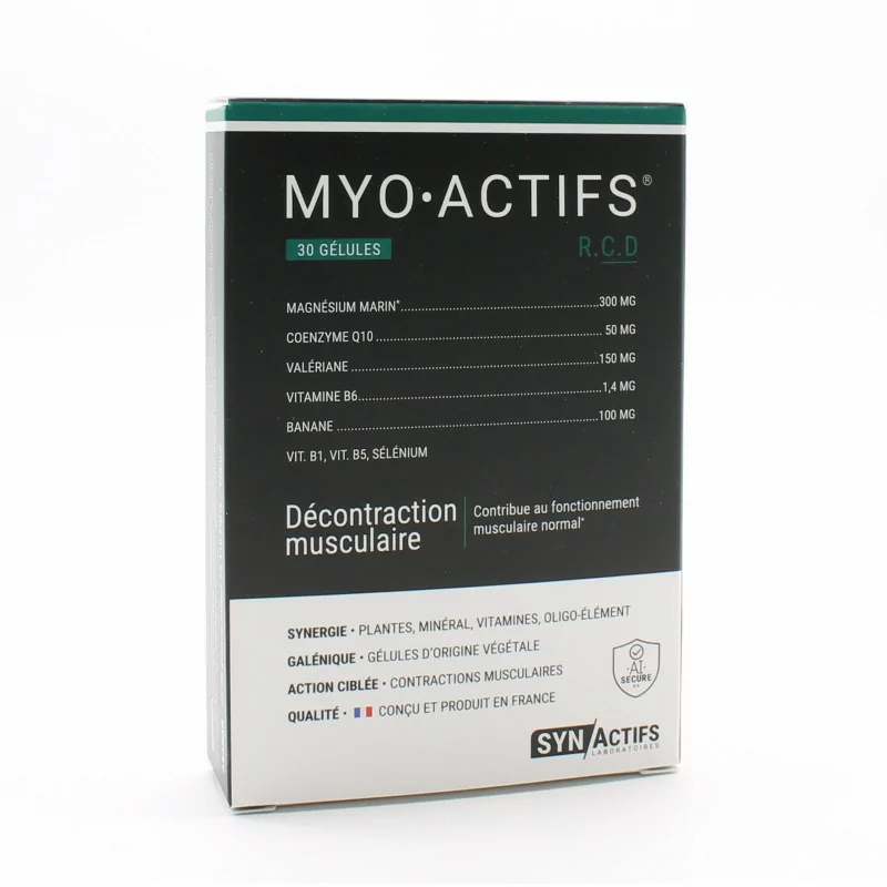 SynActifs MyoActifs Décontraction Musculaire 30 gélules