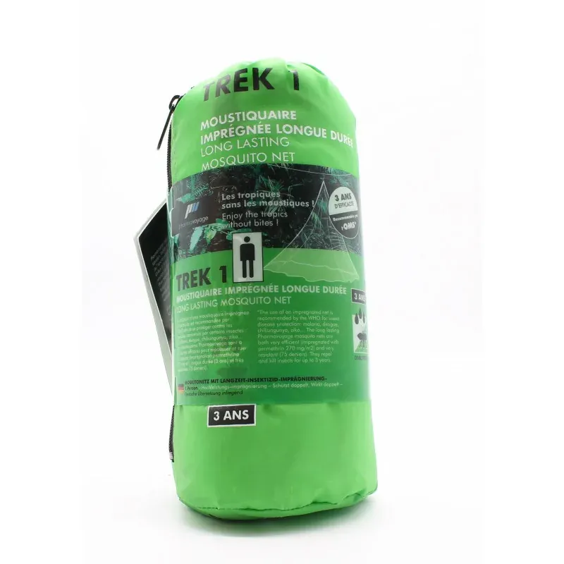 PharmaVoyage Trek 1 Moustiquaire Imprégnée Longue Durée