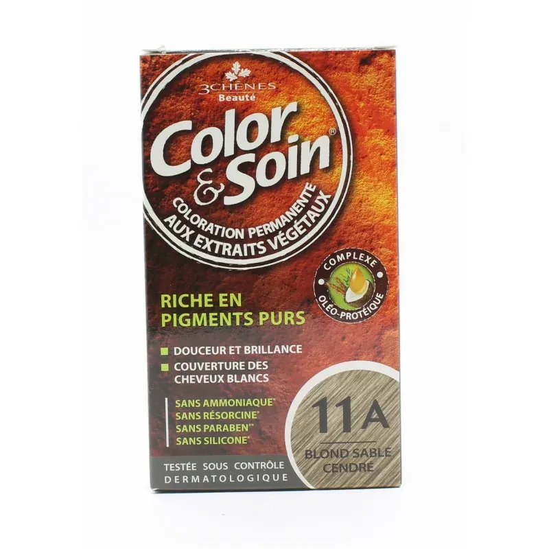 3 Chênes Color&Soin Coloration Permanente 11A Blond Sable Cendré