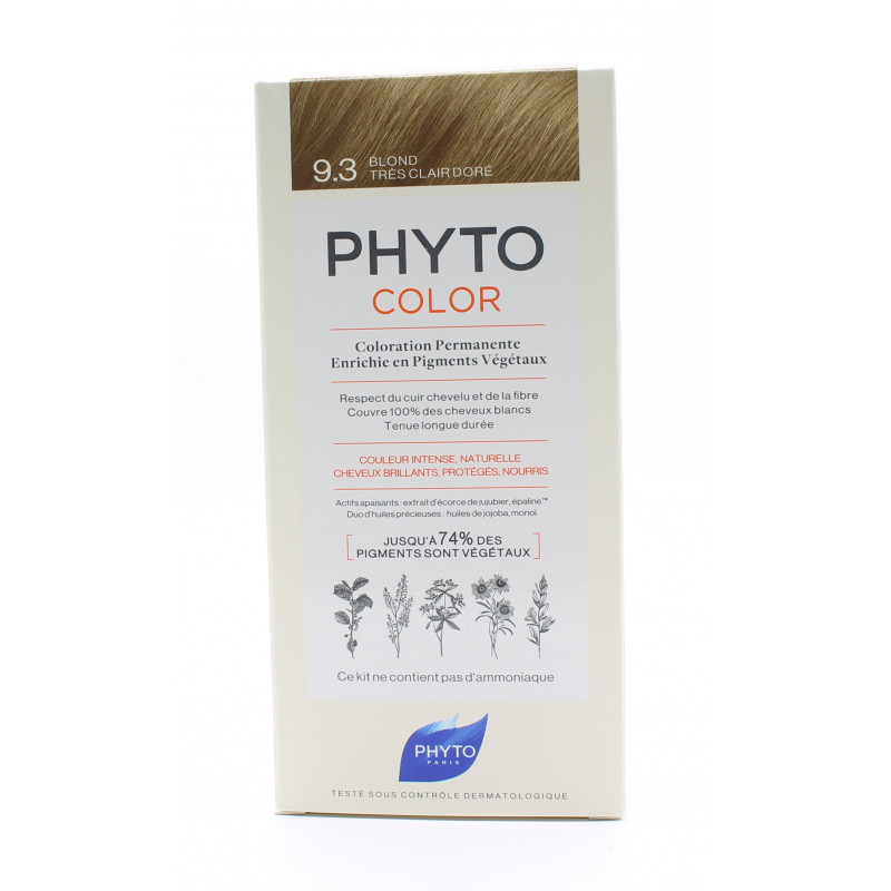 Phyto Color Kit Coloration Permanente 9.3 Blond Très Clair Doré