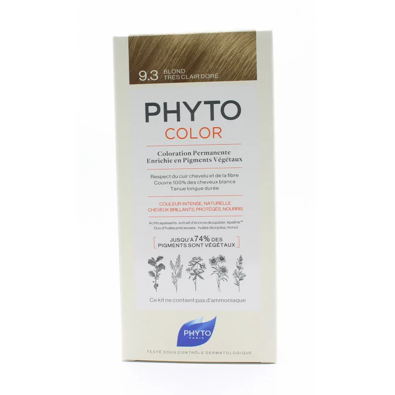 Phyto Color Kit Coloration Permanente 9.3 Blond Très Clair Doré