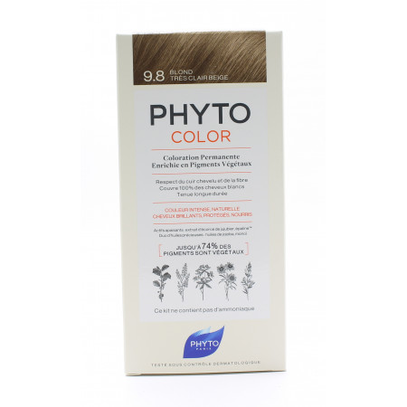 Phyto Color Kit Coloration Permanente 9.8 Blond Très Clair Beige