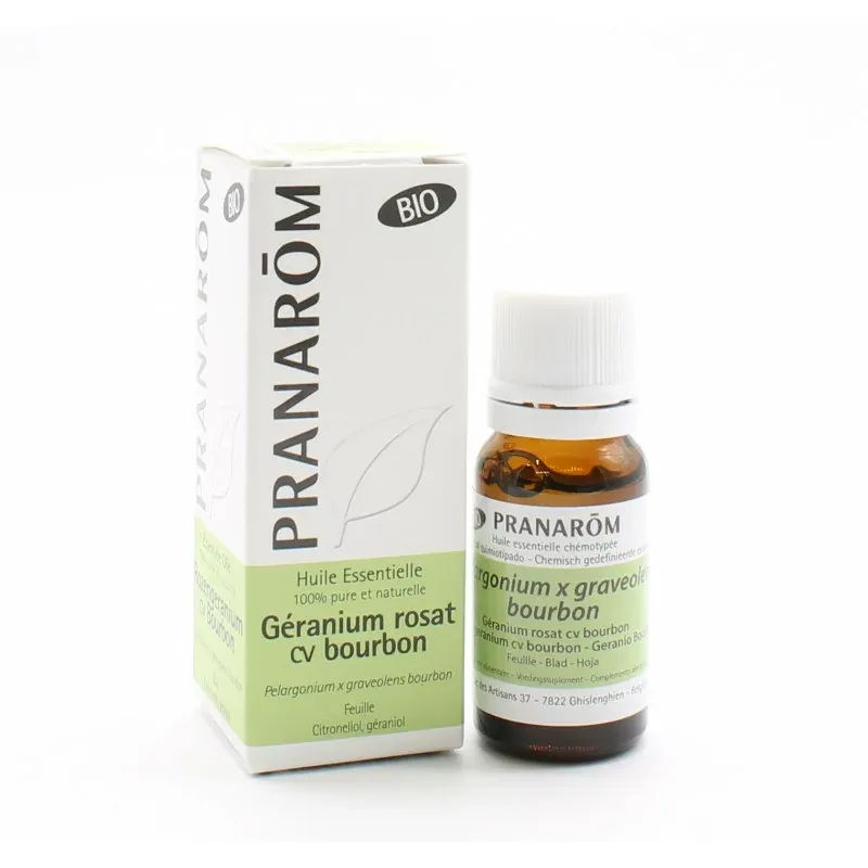 Pranarôm Bio Huile Essentielle Géranium Rosat cv Bourbon 10ml - Univers Pharmacie