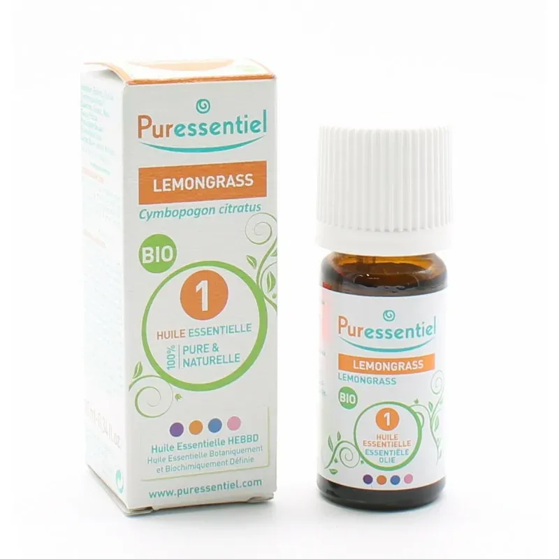 Puressentiel Huile Essentielle Lemongrass Bio 10ml - Univers Pharmacie Puressentiel Huile Essentielle Lemongrass Bio 10ml - Univers Pharmacie