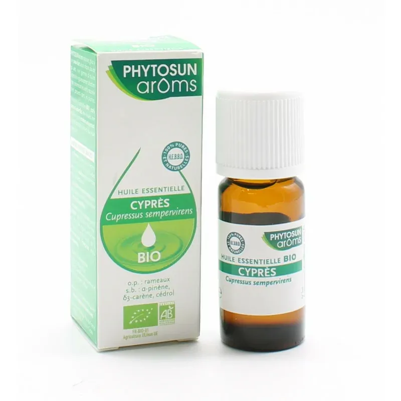 Phytosun Arôms Huile Essentielle Cyprès Bio 10ml - Univers Pharmacie