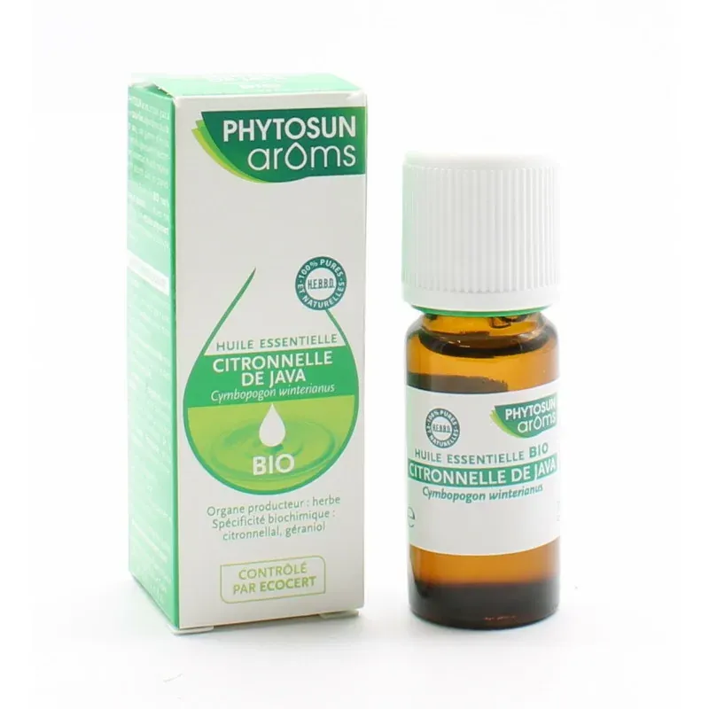 Phytosun Arôms Huile Essentielle Citronnelle de Java Bio 10ml - Univers Pharmacie