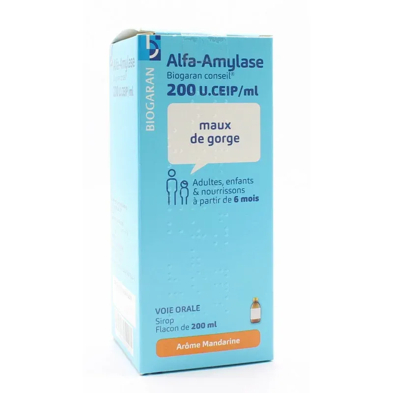Alfa-amylase Biogaran Conseil 200 U.CEIP/ml 200ml