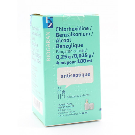 Chlorhexidine/Benzalkonium/Alcool Benzylique 50ml