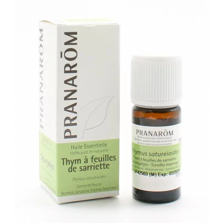 Pranarôm Huile Essentielle Thym à Feuilles de Sarriette 10ml - Univers Pharmacie