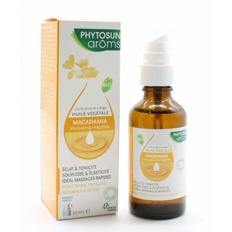 Phytosun Arôms Huile Végétale Bio Macadamia 50ml