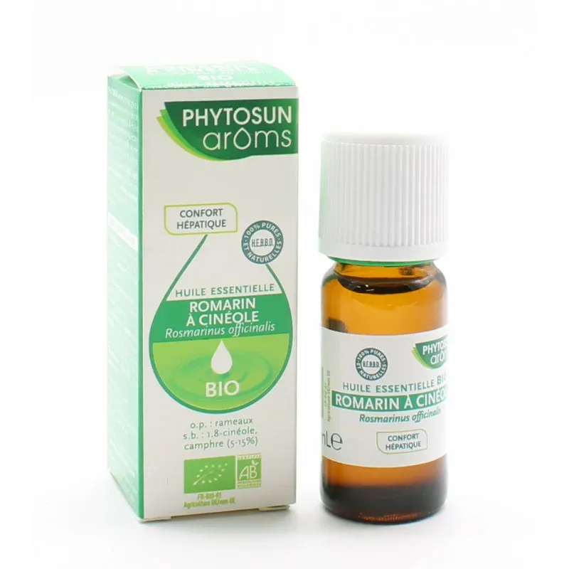 Phytosun Arôms Huile Essentielle Romarin à Cinéole Bio 10ml