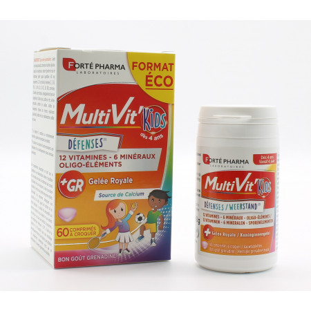 Forté Pharma MultiVit Kids Défenses +GR 60 comprimés