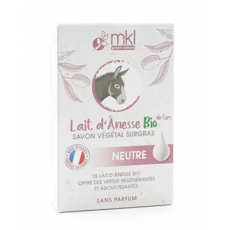 MKL Lait d'Ânesse Bio Savon Végétal Surgras Bio Neutre 100g