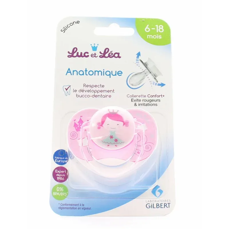 Luc et Léa Sucette Anatomique Princesse 6-18 mois