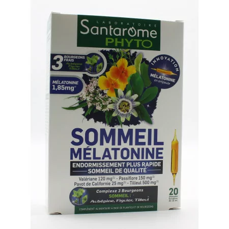 Santarôme Phyto Sommeil Mélatonine 20 ampoules